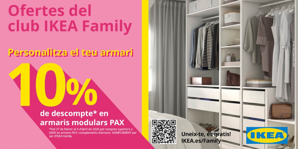 10% de descompte en armaris PAX