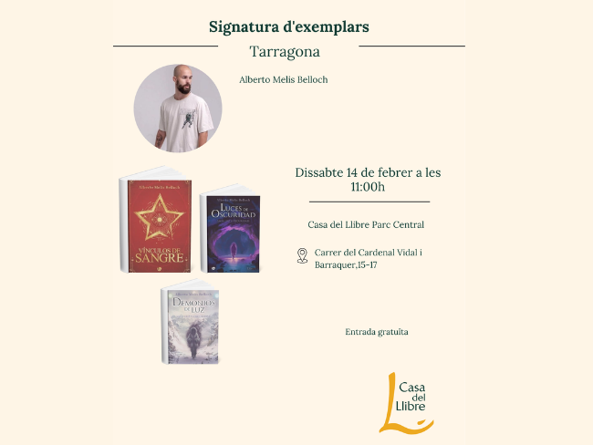 Firma de ejemplares: Alberto Melis Belloch