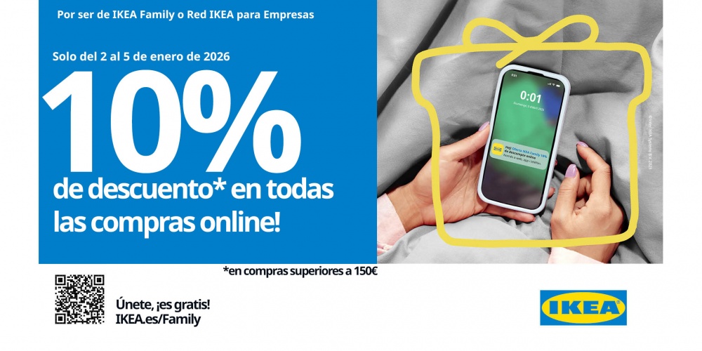 10 % de réduction sur les achats en ligne chez IKEA