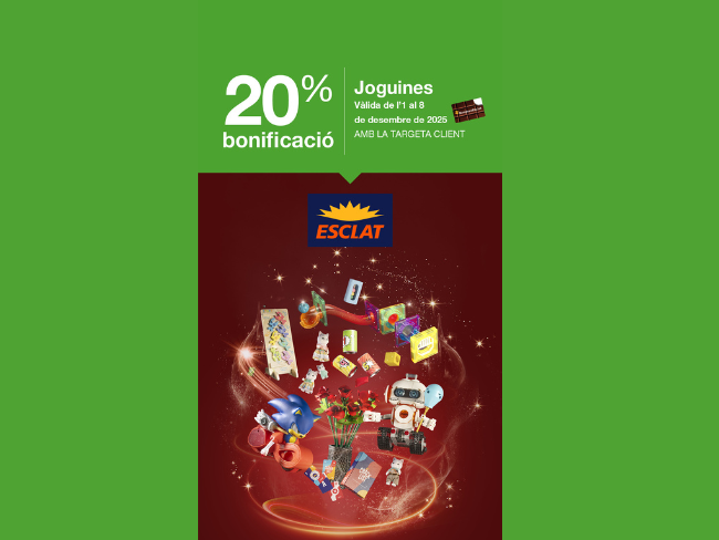 20% de bonificación juguetes