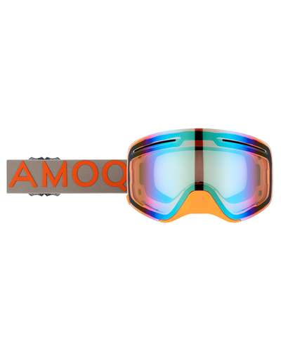 AMOQ Vision Vent+ Magnetic Skoterglasögon Gray/Orange - Gold Mirror