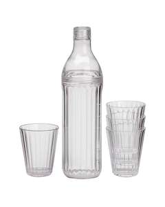 Tillbringare med glas 5 -delar