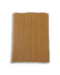 Stickad Pläd Guld 120x150 Cm. Royal Camping