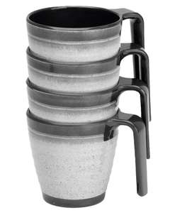 Melamin mugg Granite 4-Pack