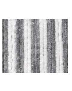 Chenille dörrdrapperi grå/vit 56x185