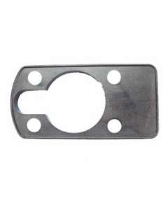 Distansplatta för dörrlås