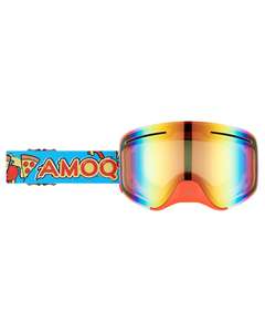 AMOQ Vision Vent+ Magnetic Skoterglasögon Pizza - Red Mirror