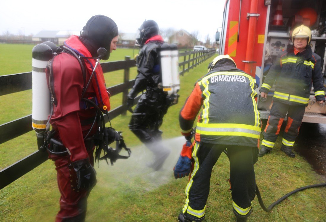 Auto te water Berg en Daal Voorhout