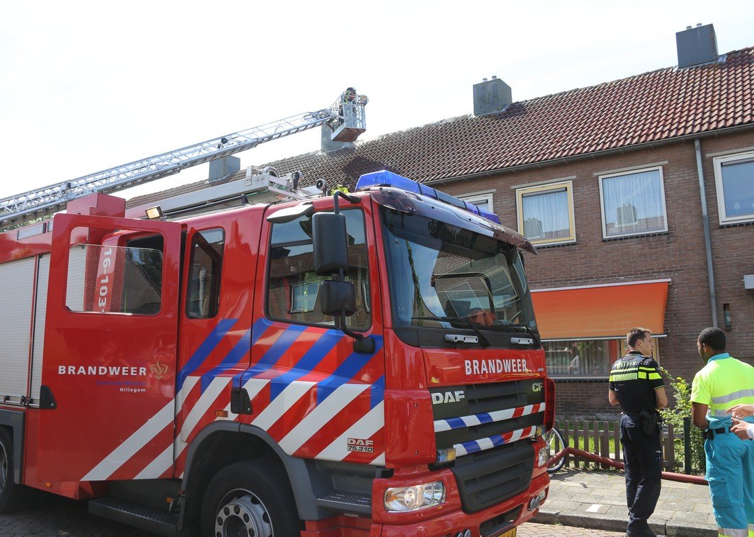 Flinke zolderbrand Visserstraat Hillegom