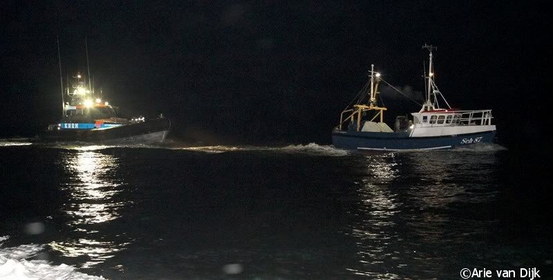 KNRM Katwijk uitruk voor brand op schip 