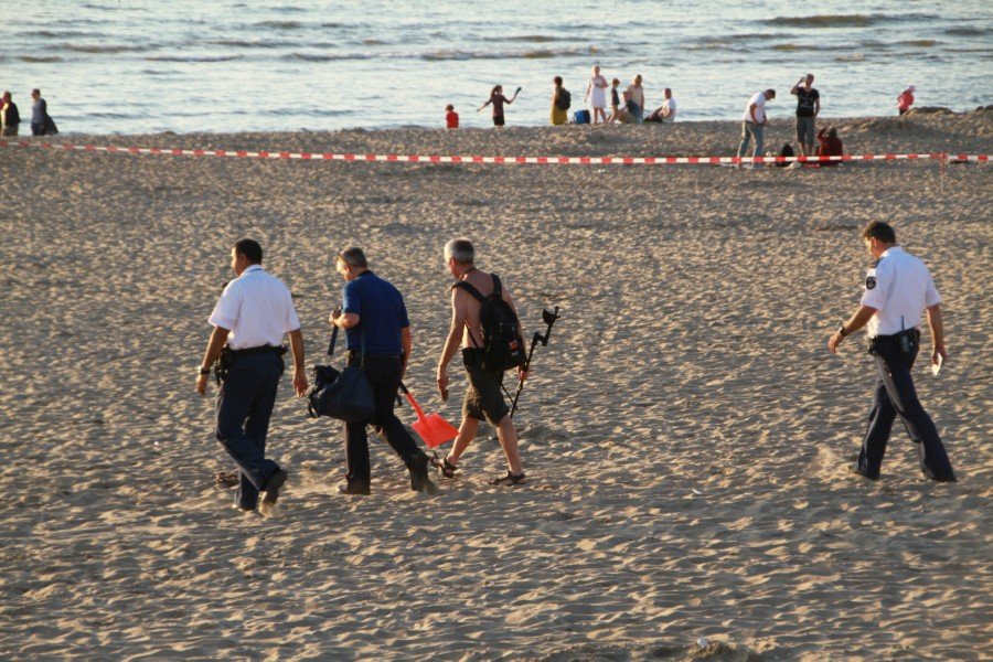 Brisantgranaat gevonden strand Noordwijk