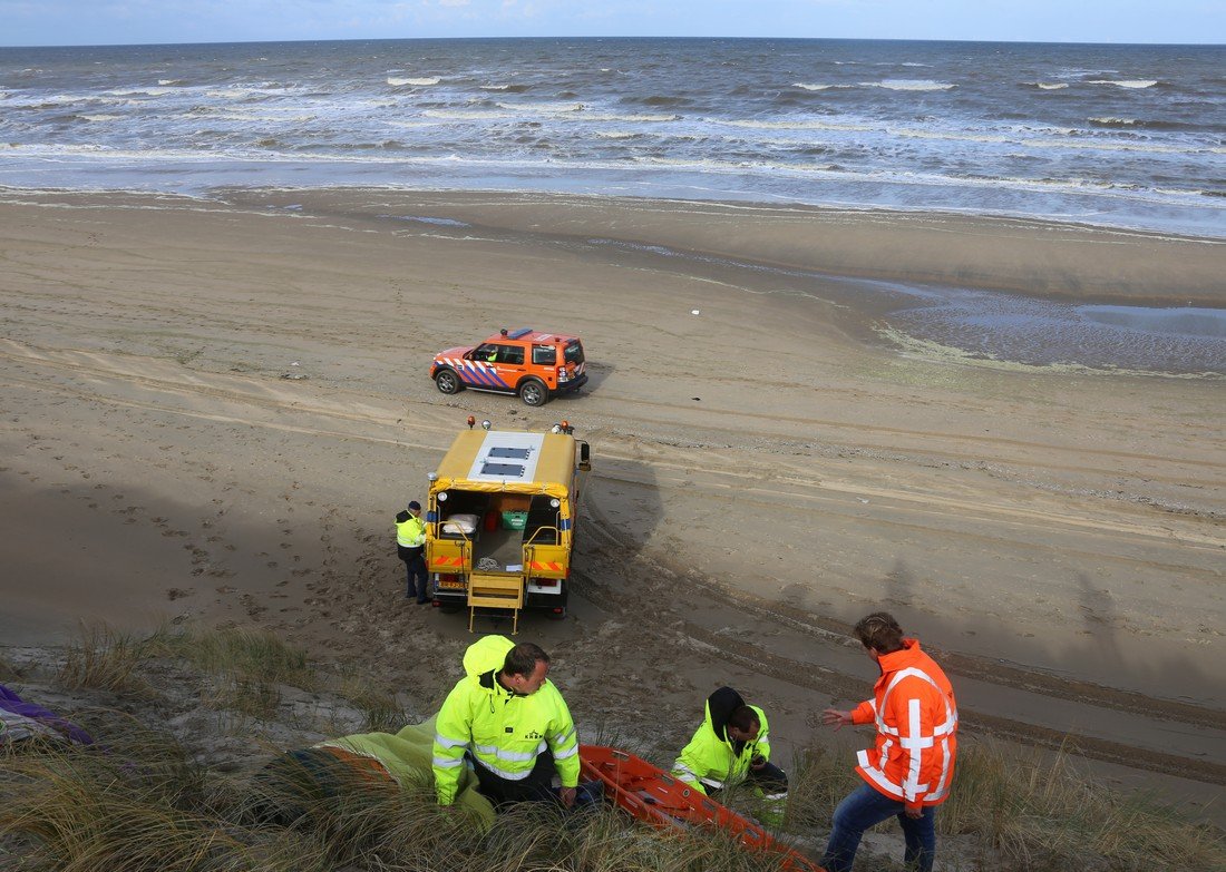 Grote hulpverleningsoefening strand afrit 29 Noordwijk