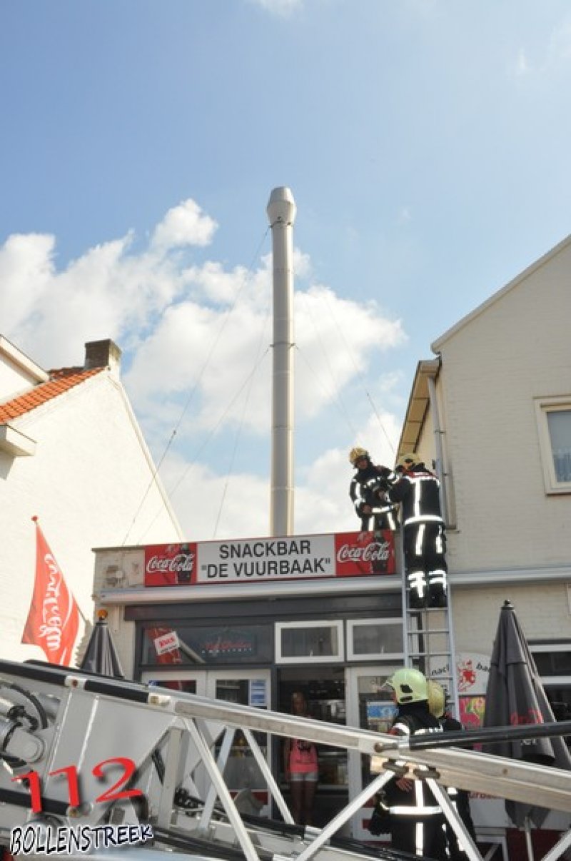 Schoorsteenbrand Koninginneweg Katwijk