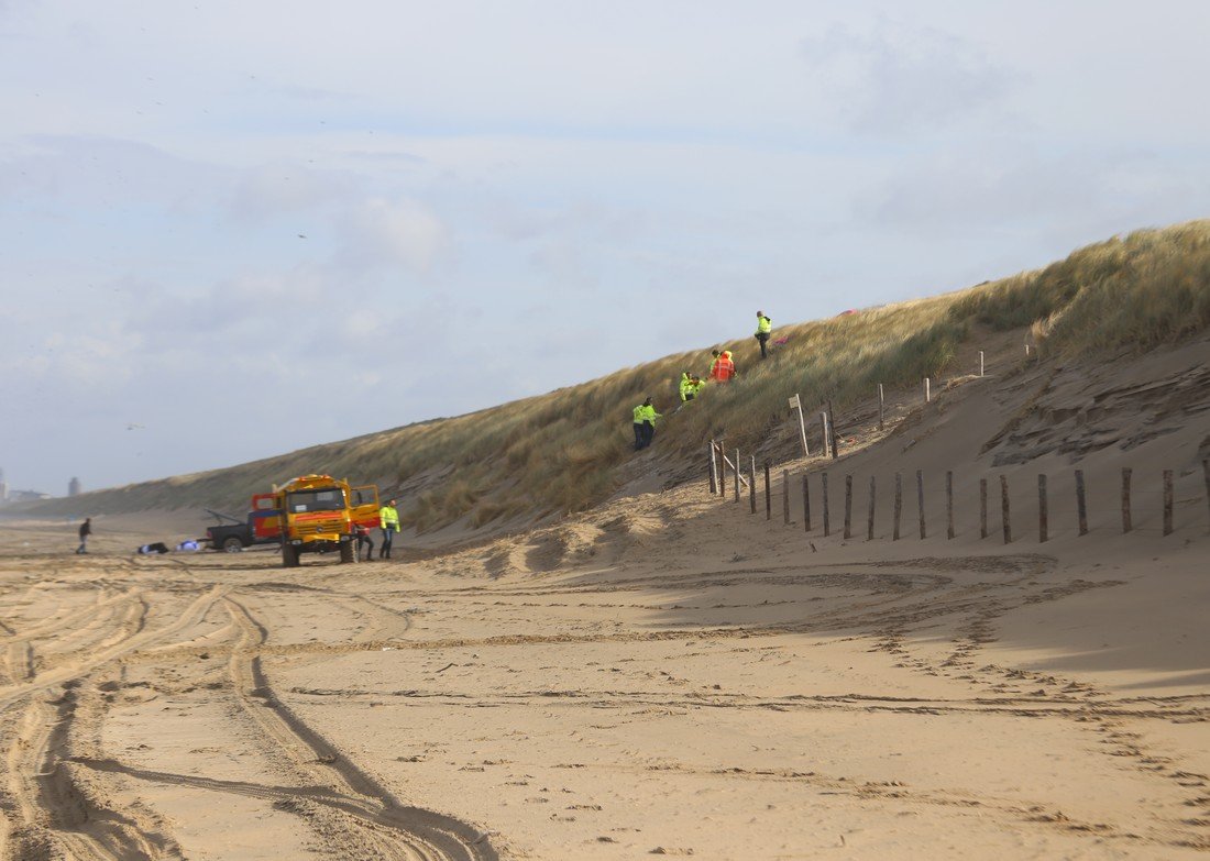 Grote hulpverleningsoefening strand afrit 29 Noordwijk