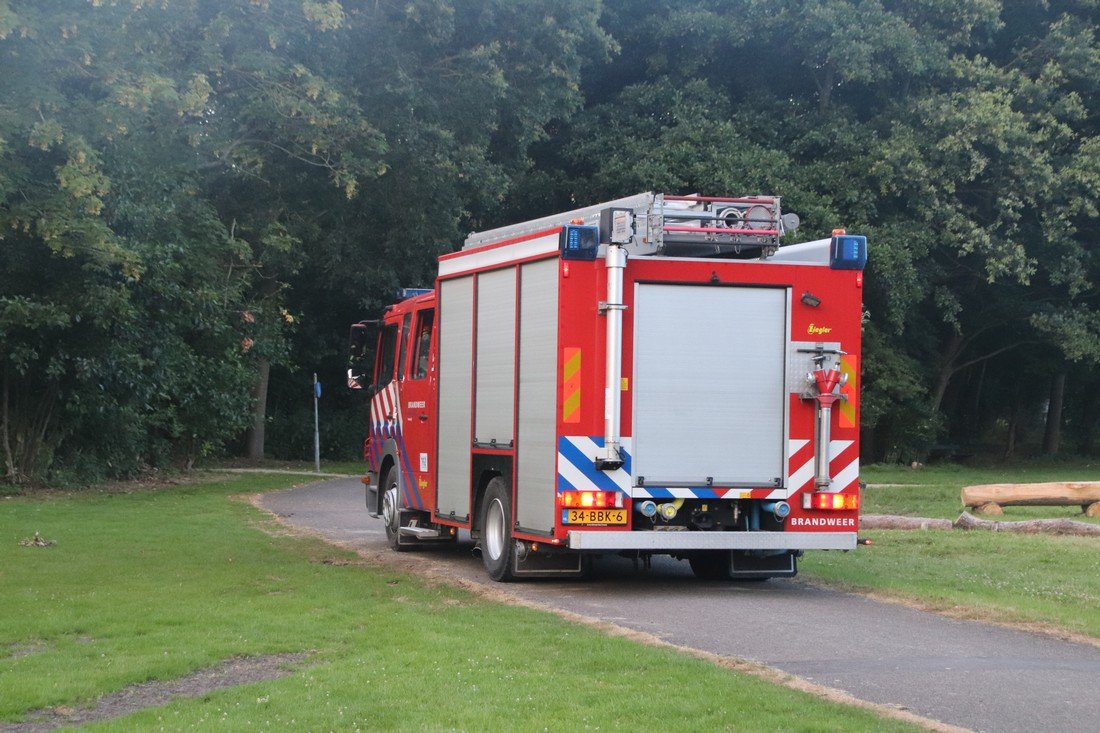 Prullenbak brand Paardenlaan Noordwijk