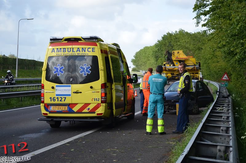 Ongeval letsel A44 R14,3 Oegstgeest