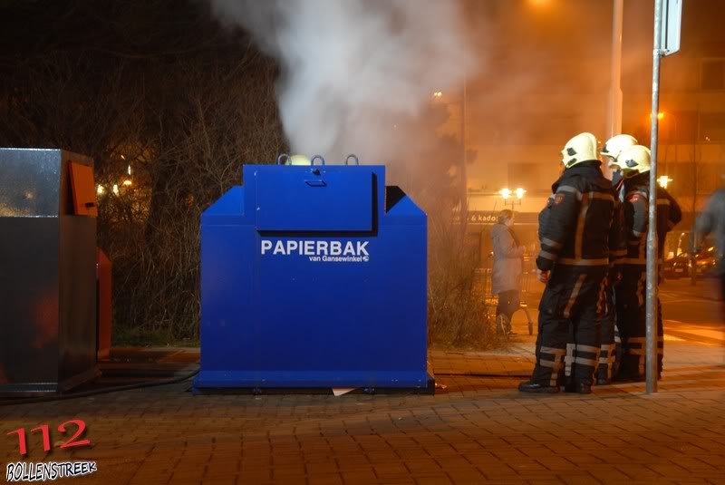 Containerbrand Willem de Zwijgerlaan/Boslaan Katwijk