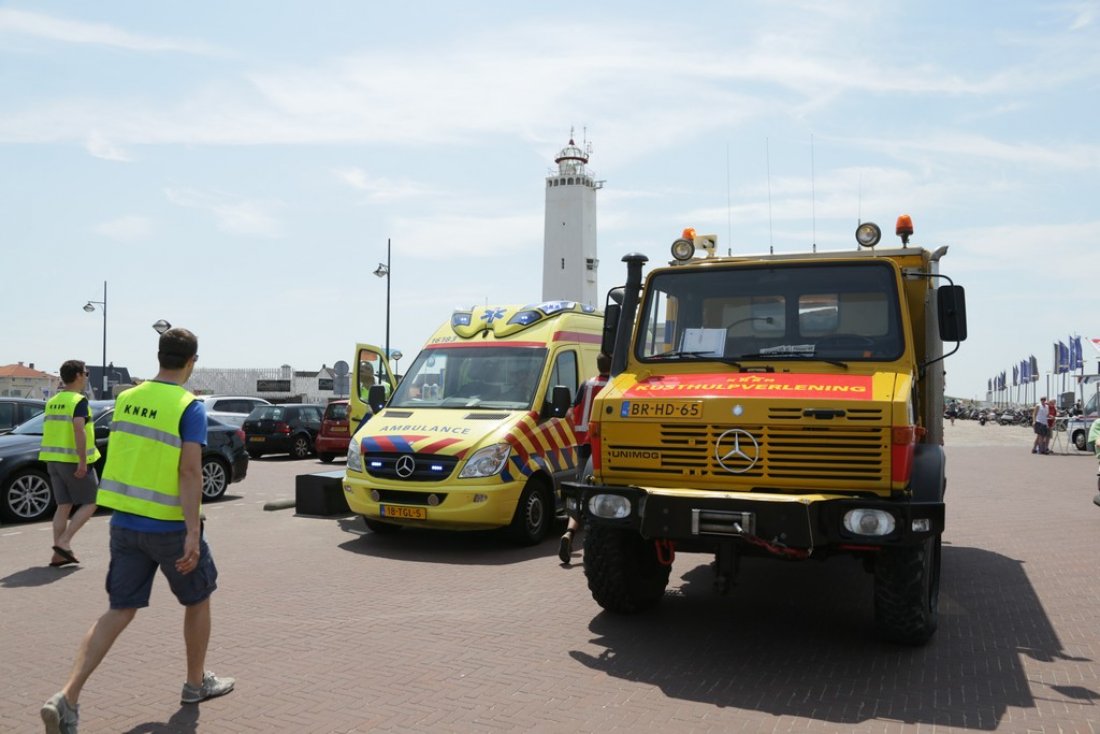 Vrouw onwel door de hitte afrit 20