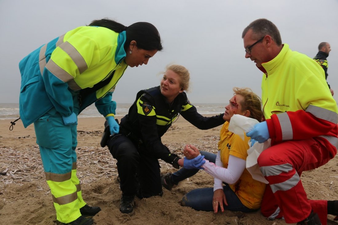 Oefening Springtij hulpdiensten op het strand