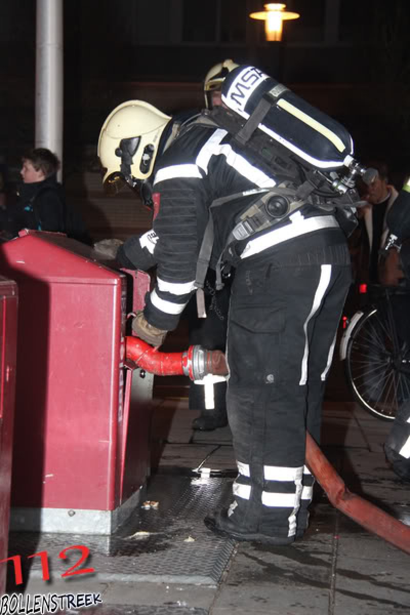 Containerbrand Willem de Zwijgerlaan/Boslaan Katwijk