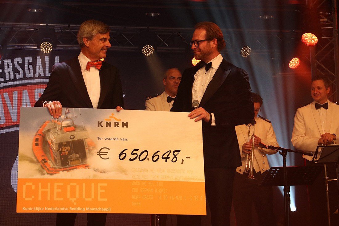 Het jaarlijkse KNRM-benefietgala brengt €650.648,- op