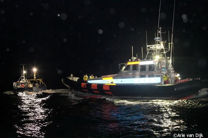 KNRM Katwijk uitruk voor brand op schip 