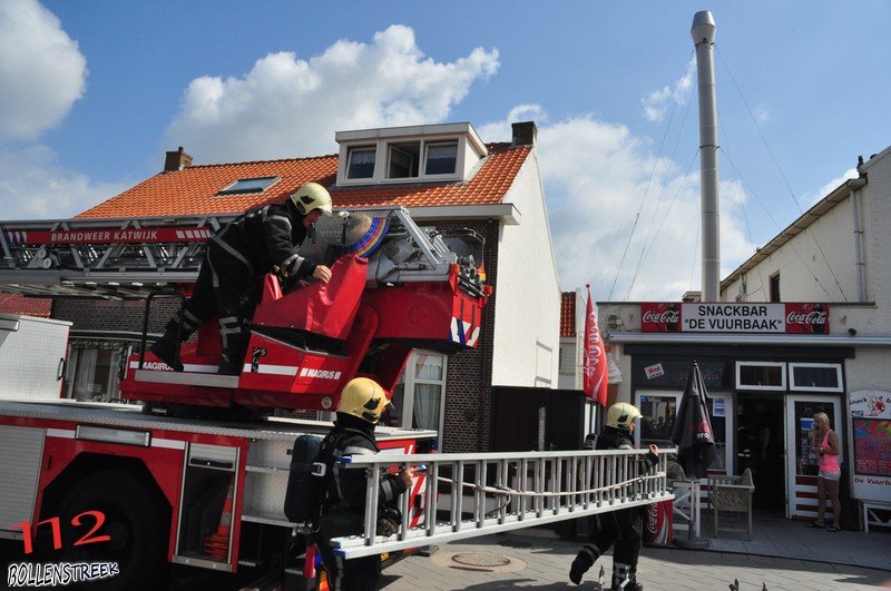 Schoorsteenbrand Koninginneweg Katwijk