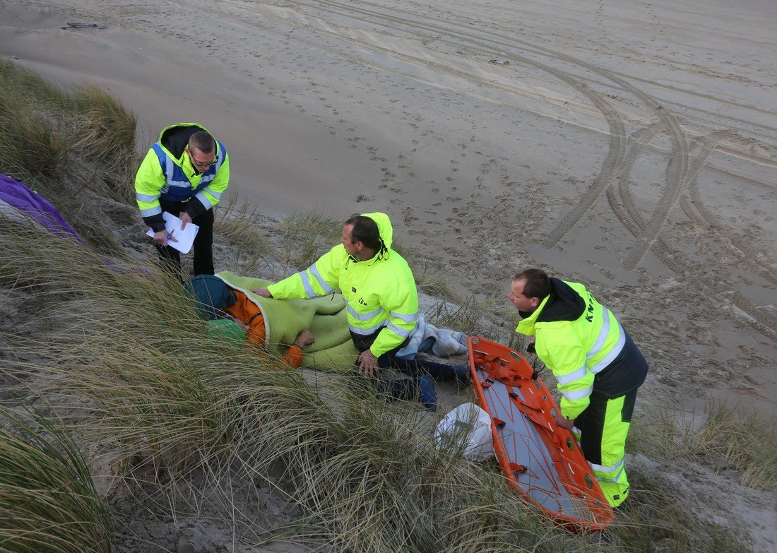 Grote hulpverleningsoefening strand afrit 29 Noordwijk