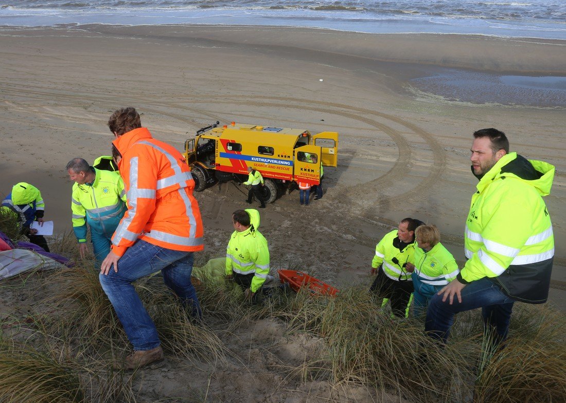 Grote hulpverleningsoefening strand afrit 29 Noordwijk