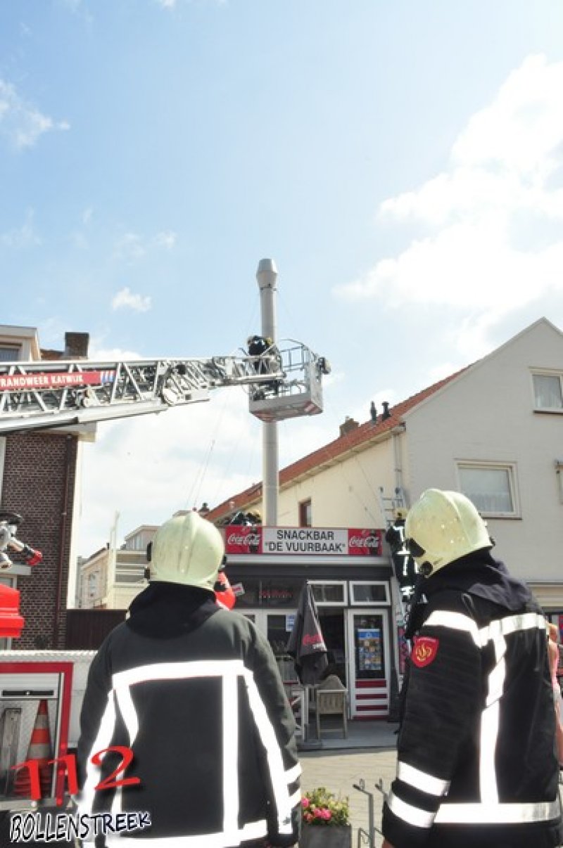 Schoorsteenbrand Koninginneweg Katwijk