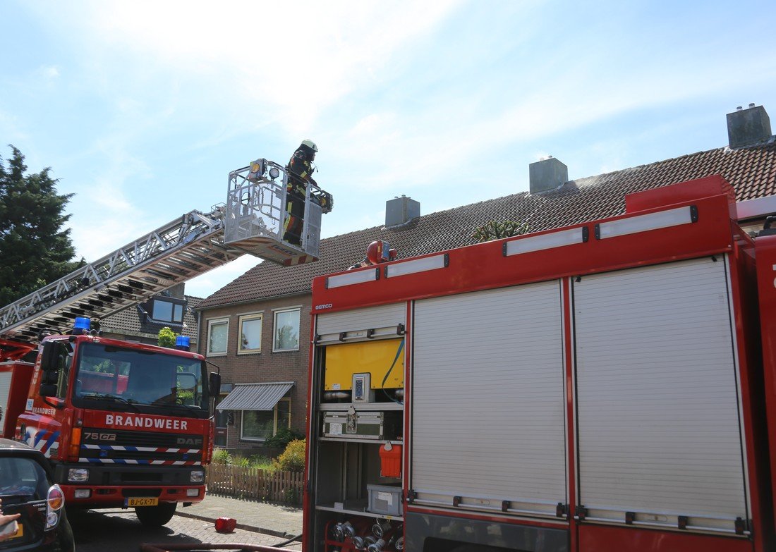 Flinke zolderbrand Visserstraat Hillegom