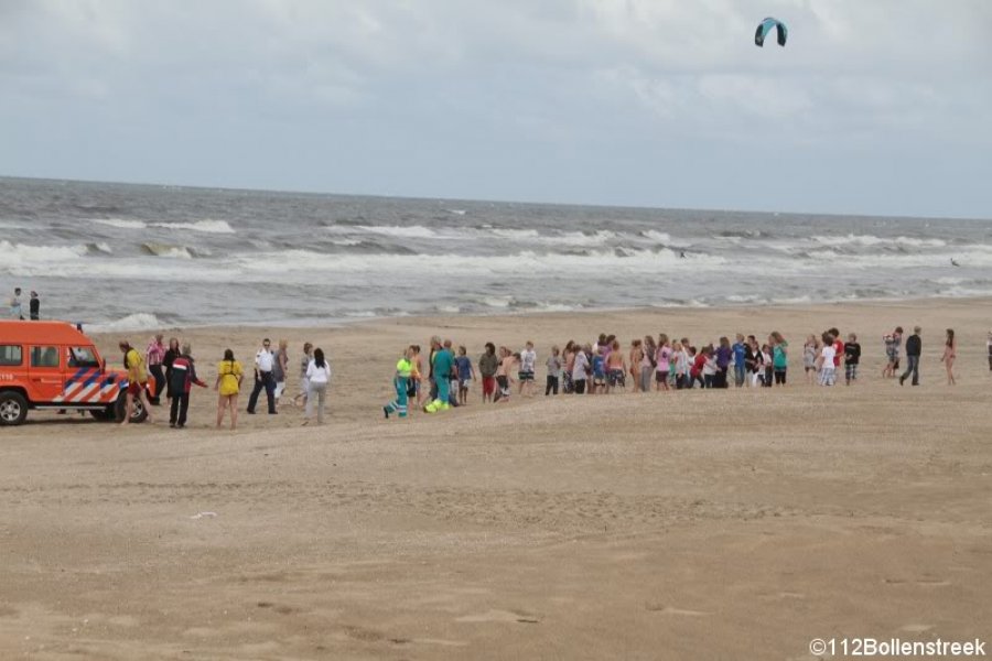 Reddingsactie strand Noordwijk