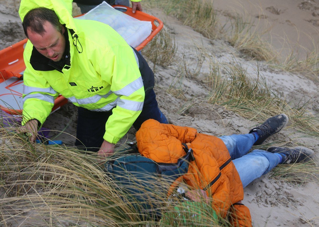 Grote hulpverleningsoefening strand afrit 29 Noordwijk