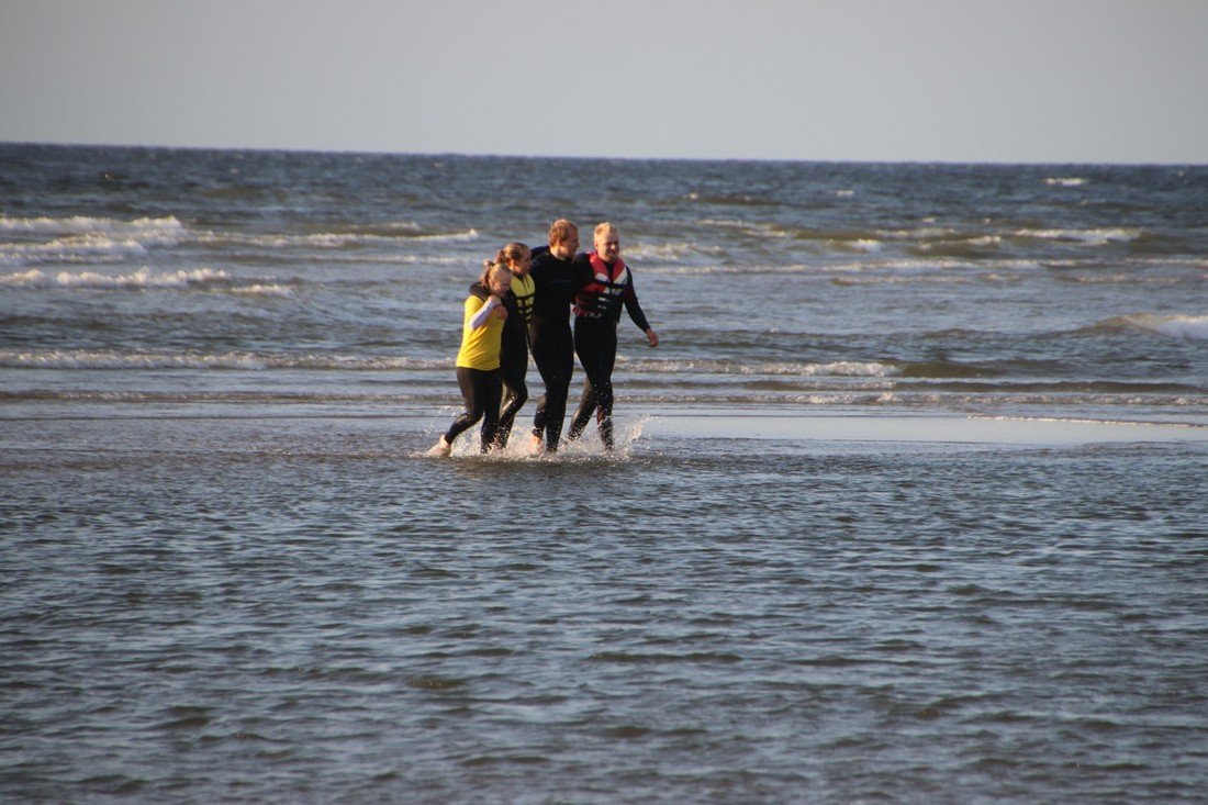 Grote oefening strand Katwijk