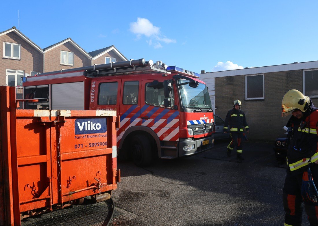 Grote container in de brand Herenstraat Voorhout