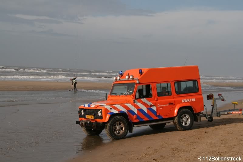 Kite uitrusting gevonden in zee Noordwijk