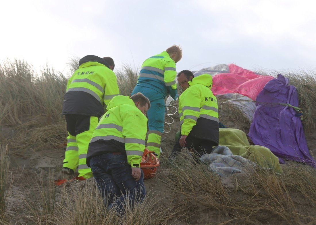 Grote hulpverleningsoefening strand afrit 29 Noordwijk