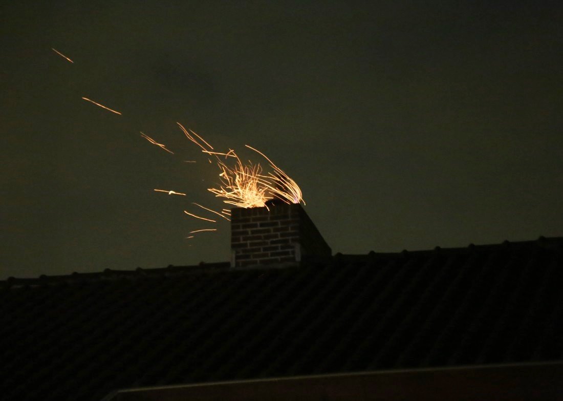 felle schoorsteenbrand Willem Alexanderpark Noordwijk