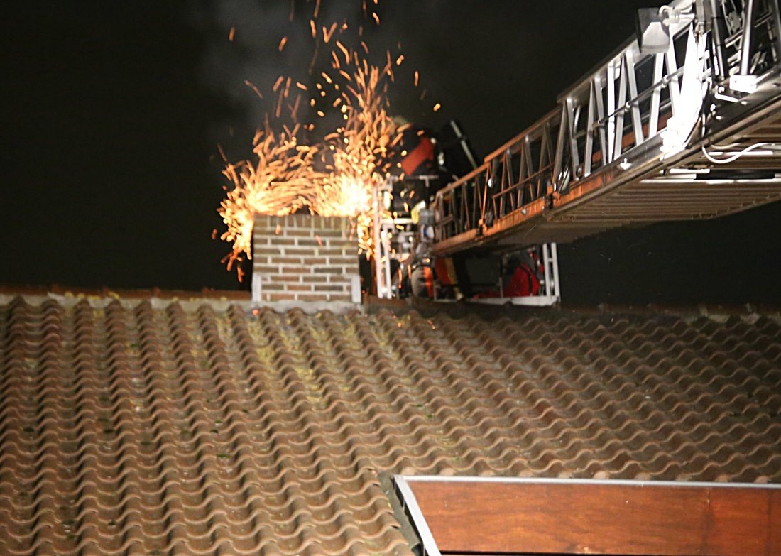 felle schoorsteenbrand Willem Alexanderpark Noordwijk