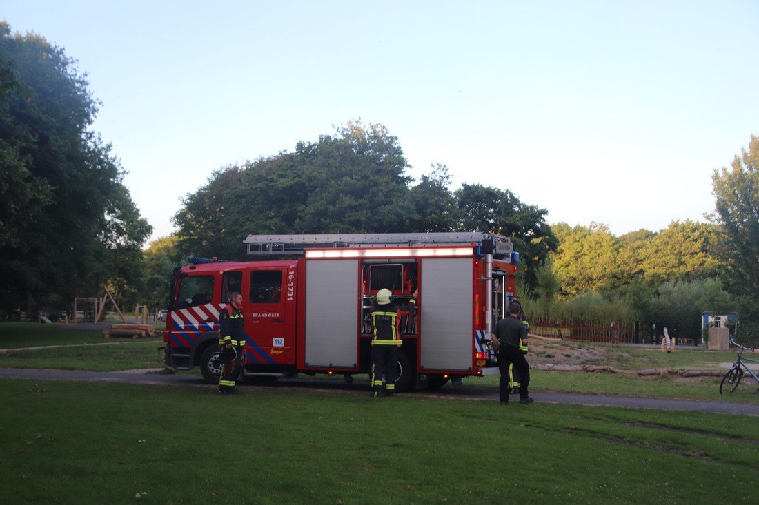 Prullenbak brand Paardenlaan Noordwijk