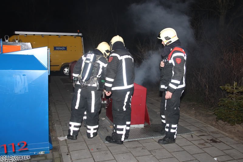 Containerbrand Willem de Zwijgerlaan/Boslaan Katwijk