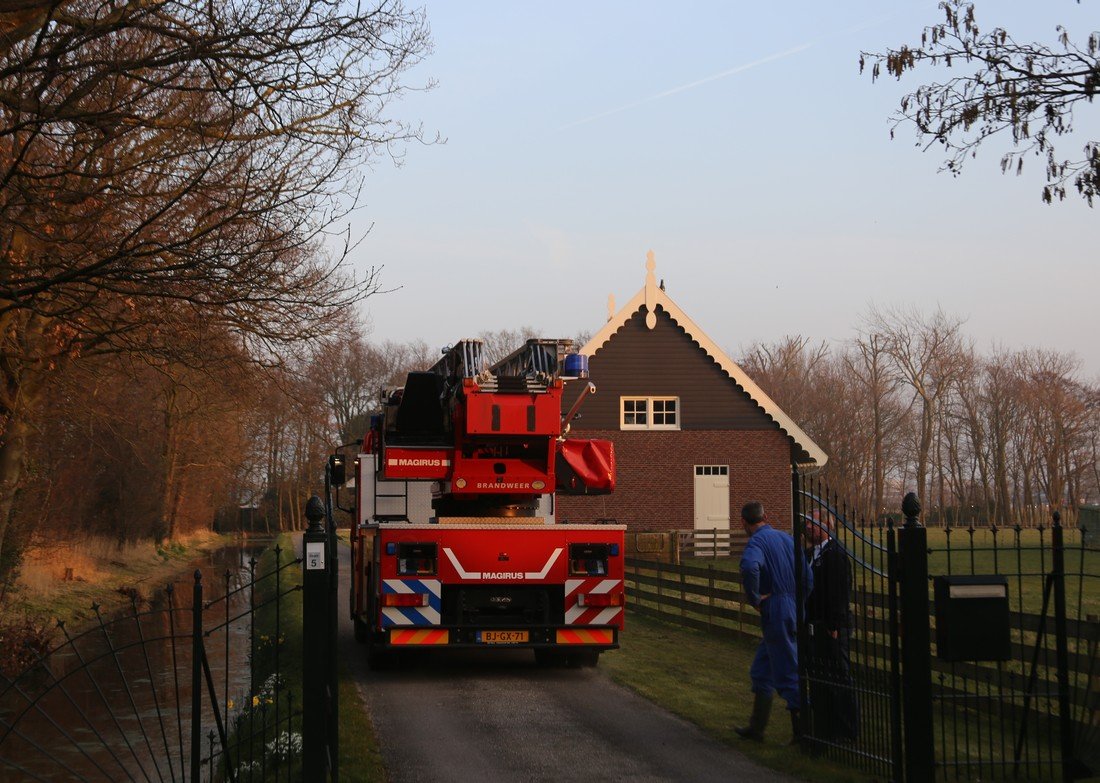 Brandweer rukt uit voor zonnestralen Voorhout