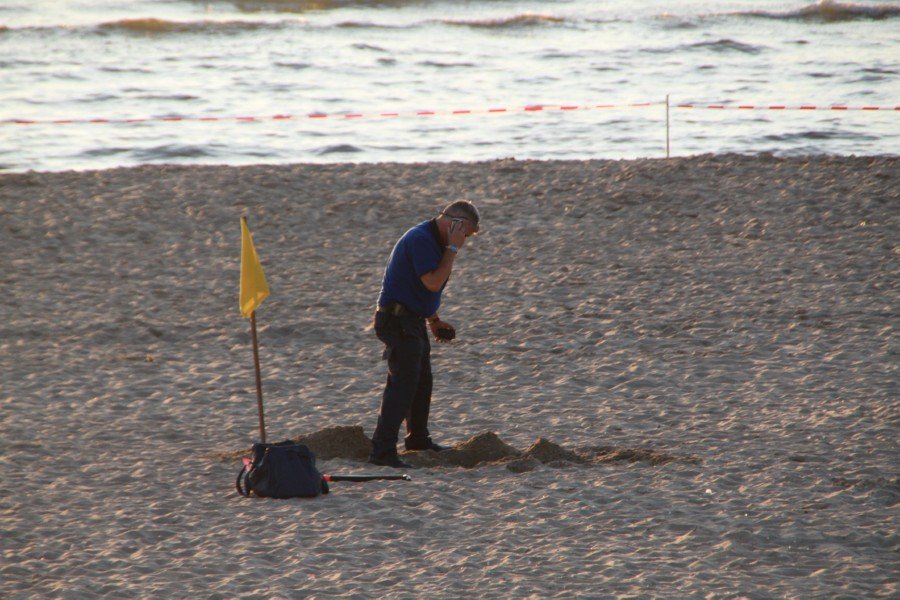 Brisantgranaat gevonden strand Noordwijk