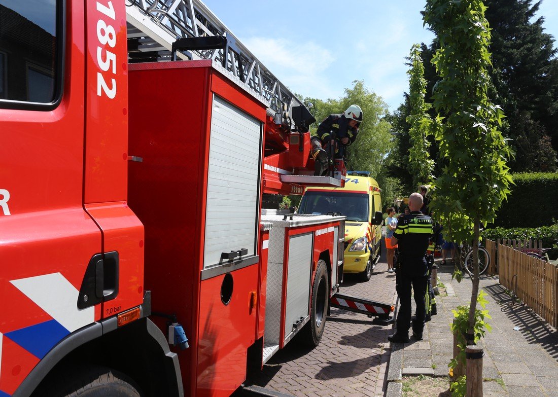 Flinke zolderbrand Visserstraat Hillegom