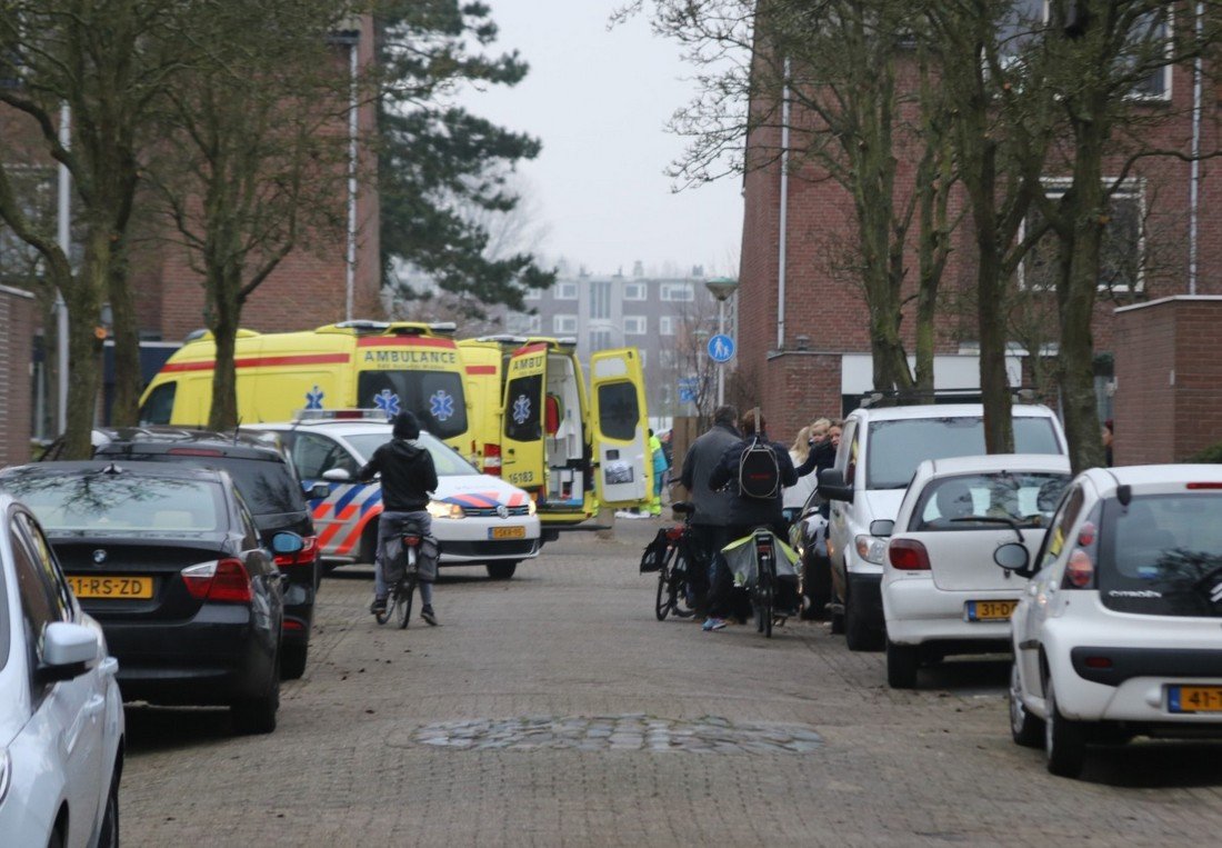 Traumaheli inzet na val van fiets Katwijk