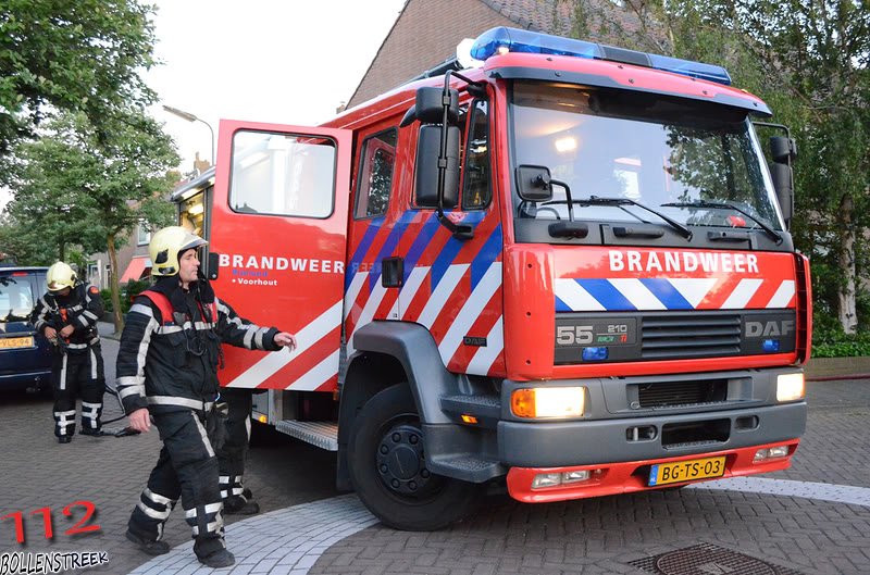 Buitenbrand afval container Rembrandtlaan Voorhout