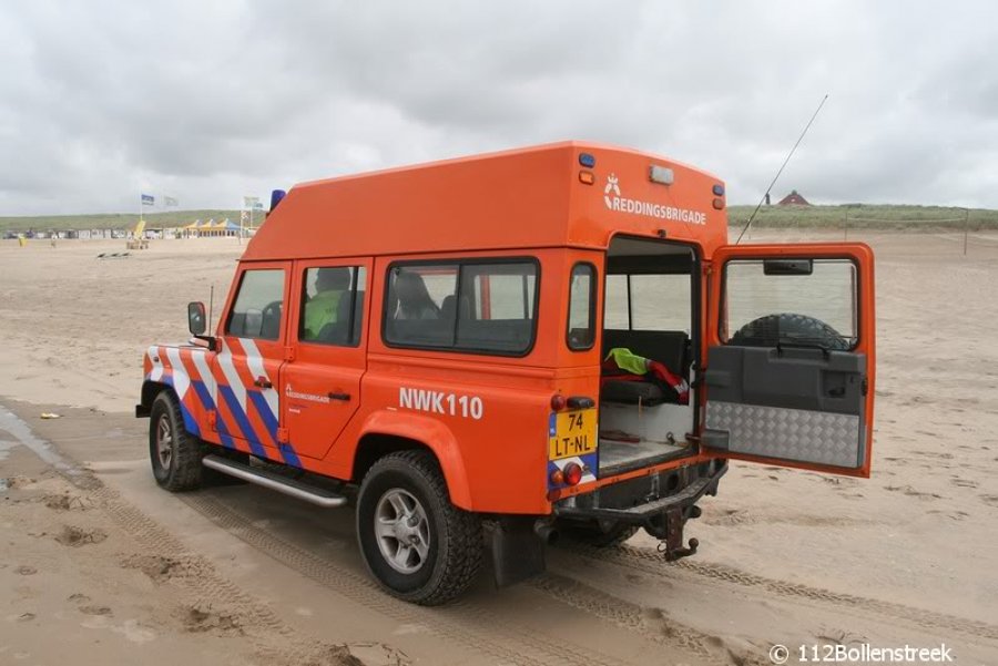 Reddingsactie strand Noordwijk