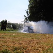 Grasmaaier uitgebrand Rijnsburg