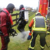 Auto te water Berg en Daal Voorhout