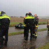 Auto te water Berg en Daal Voorhout